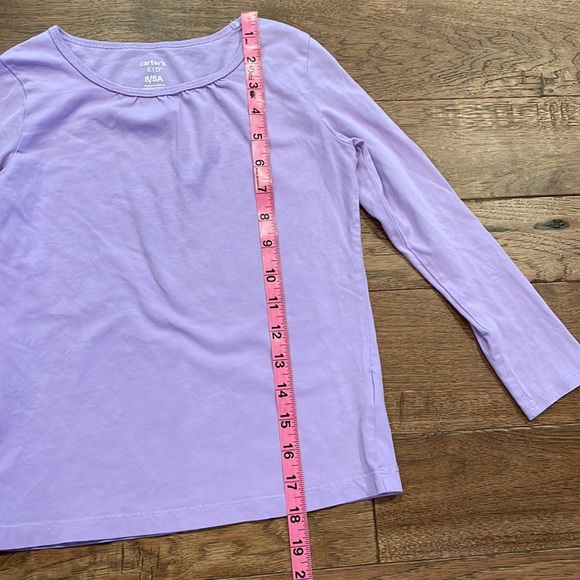 Carter’s Kid Long-Sleeve Purple T-Shirt - Size 8/8A - Picture 10 of 16